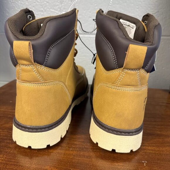 NWT Goodyear Men's Penn Steel Toe Work Boots, Wheat, US 11 - Picture 3 of 7